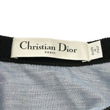 クリスチャン・ディオール Christian Dior Parisペイントフレアスカート 541J88PR449 ブルー コットン レディース スカート