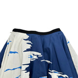 クリスチャン・ディオール Christian Dior Parisペイントフレアスカート 541J88PR449 ブルー コットン レディース スカート