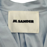 ジルサンダー JIL SANDER ギャザースリーブ半袖ワンピース ブルー コットン レディース ワンピース