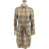 バーバリーロンドン BURBERRY LONDON ベルテッドチェックワンピース 8024585 ベージュ コットン レディース ワンピース