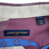 ルイ・ヴィトン LOUIS VUITTON プリンテッドコットンフィルクーペ長袖シャツ HPS77W パープル コットン メンズ 長袖シャツ