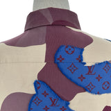 ルイ・ヴィトン LOUIS VUITTON プリンテッドコットンフィルクーペ長袖シャツ HPS77W パープル コットン メンズ 長袖シャツ