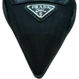 プラダ PRADA トライアングルロゴ メッシュパンプス ブラック メッシュ レディース パンプス