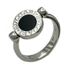 ブルガリ BVLGARI ブルガリブルガリフリップリング ホワイトゴールド 750 オニキス ダイヤモンド ジュエリー