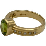 タサキ TASAKI ペリドットリング ゴールド K18 ペリドット ダイヤモンド ジュエリー