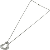 ティファニー TIFFANY＆CO オープンハートネックレス プラチナ Pt950 クリスタル ジュエリー