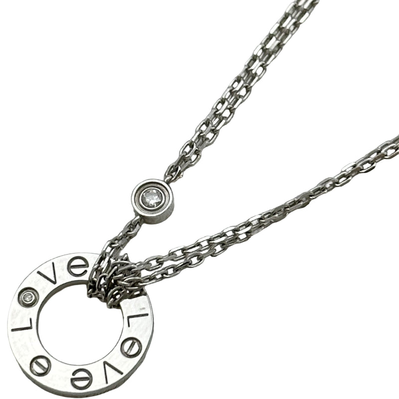 カルティエ Cartier ラブサークルダイヤネックレス ホワイトゴールド