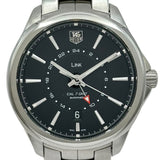 タグ・ホイヤー TAG HEUER リンク キャリバー7 GMT WAT201A.BA0951 ブラック ステンレススチール 自動巻き メンズ 腕時計