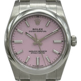 ロレックス ROLEX オイスターパーペチュアル34 124200 キャンディーピンク ステンレススチール 自動巻き レディース 腕時計