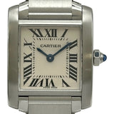 カルティエ Cartier タンク フランセーズ SM W51008Q3 アイボリー ステンレススチール クオーツ レディース 腕時計