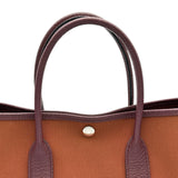 エルメス HERMES ガーデンパーティTPM Y刻印 ブラウン シルバー金具 トワル/ネゴンダ レディース ハンドバッグ