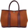 エルメス HERMES ガーデンパーティTPM Y刻印 ブラウン シルバー金具 トワル/ネゴンダ レディース ハンドバッグ