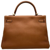 エルメス HERMES ケリー32 内縫い A刻印 ゴールド シルバー金具 トゴ レディース ショルダーバッグ