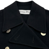 クリスチャン・ディオール Christian Dior カシミヤショートピーコート 340C48A0060 ブラック ウール レディース ピーコート