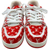 ルイ・ヴィトン LOUIS VUITTON トレイナーライン モノグラムローカットスニーカー LD0233 レッド ベロア メンズ スニーカー