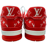 ルイ・ヴィトン LOUIS VUITTON トレイナーライン モノグラムローカットスニーカー LD0233 レッド ベロア メンズ スニーカー