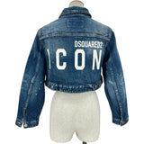 ディースクエアード DSQUARED DSQUARED2 デニムショートジャケット S80AM0003 ブルー デニム レディース デニムジャケット