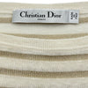 クリスチャン・ディオール Christian Dior ゴールドプリントボーダーライトニットセーター 214S51AM920 ベージュ リネン レディース セーター