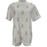 バーバリーロンドン BURBERRY LONDON TBモノグラム半袖Tシャツ 8052119 ホワイト コットン レディース 半袖Ｔシャツ