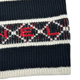 シャネル CHANEL ロゴ総柄シルク混カシミヤニットスカート P62546 ブラック カシミヤ レディース スカート