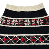 シャネル CHANEL ロゴ総柄シルク混カシミヤニットスカート P62546 ブラック カシミヤ レディース スカート