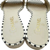 シャネル CHANEL ココマークカメリアドットサンダル ホワイト レザー レディース サンダル