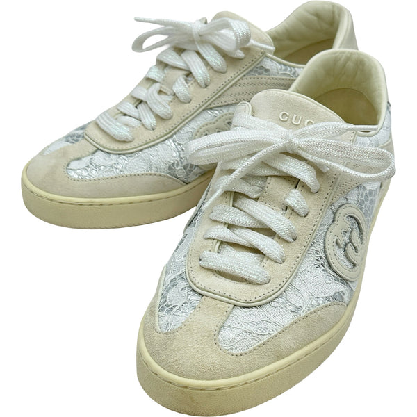 グッチ GUCCI G75 レースローカットスニーカー 831918 ホワイト