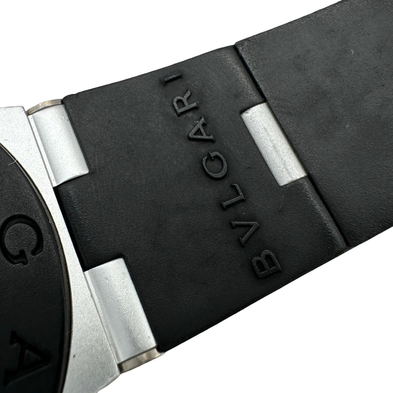 ブルガリ BVLGARI アルミニウムクロノグラフ AC38TA ブラック
