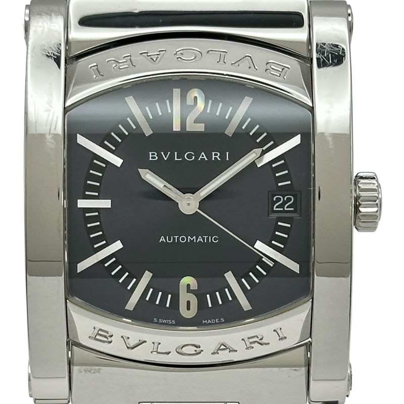 ブルガリ アショーマ AA44S メンズ 自動巻き式 腕時計 箱付き ブルガリ BVLGARI アショーマ AA44S ブルーグレー ステンレススチール