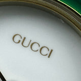 グッチ GUCCI チェンジベゼル 11/12.2 ホワイト ゴールドメッキ クオーツ レディース 腕時計