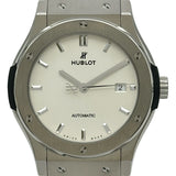 ウブロ HUBLOT クラシックフュージョン チタニウム オパリン 542.NX.2611.LR シルバー チタン 自動巻き メンズ 腕時計