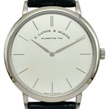 ランゲ＆ゾーネ A.LANGE&SOHNE サクソニア・フラッハ 211.027(LSLS2113AM) シルバー ホワイトゴールド 手巻き メンズ 腕時計