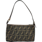 フェンディ FENDI ズッカ アクセサリーポーチ 8BR267 ブラウン ナイロンジャガード レディース ハンドバッグ
