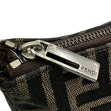 フェンディ FENDI ズッカ アクセサリーポーチ 8BR267 ブラウン ナイロンジャガード レディース ハンドバッグ