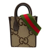 グッチ GUCCI ジャンボGG ミニトート 699406 ブラウン ジャンボGGキャンバス/レザー レディース トートバッグ