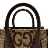 グッチ GUCCI ジャンボGG ミニトート 699406 ブラウン ジャンボGGキャンバス/レザー レディース トートバッグ