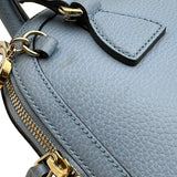 グッチ GUCCI インターロッキングG ハンドバッグ 449661 ライトブルー レザー レディース ショルダーバッグ
