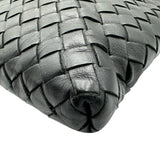 ボッテガ・ヴェネタ BOTTEGA VENETA イントレチャート ショルダーバッグ 276356 ブラック レザー レディース ショルダーバッグ