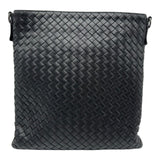 ボッテガ・ヴェネタ BOTTEGA VENETA イントレチャート ショルダーバッグ 276356 ブラック レザー レディース ショルダーバッグ