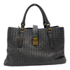 ボッテガ・ヴェネタ BOTTEGA VENETA イントレチャート ローマ ミディアム 171265 グレー レザー レディース ハンドバッグ