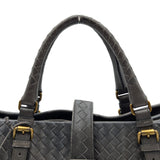 ボッテガ・ヴェネタ BOTTEGA VENETA イントレチャート ローマ ミディアム 171265 グレー レザー レディース ハンドバッグ