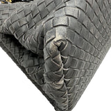 ボッテガ・ヴェネタ BOTTEGA VENETA イントレチャート ローマ ミディアム 171265 グレー レザー レディース ハンドバッグ
