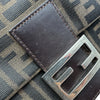 フェンディ FENDI マンマ セミショルダーバッグ ブラウン ナイロンジャガード レディース ショルダーバッグ