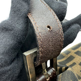 フェンディ FENDI マンマ セミショルダーバッグ ブラウン ナイロンジャガード レディース ショルダーバッグ