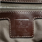 フェンディ FENDI マンマ セミショルダーバッグ ブラウン ナイロンジャガード レディース ショルダーバッグ