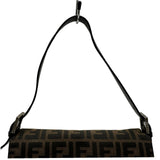 フェンディ FENDI マンマ セミショルダーバッグ ブラウン ナイロンジャガード レディース ショルダーバッグ