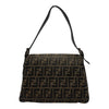 フェンディ FENDI マンマ セミショルダーバッグ ブラウン ナイロンジャガード レディース ショルダーバッグ