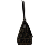 フェンディ FENDI マンマ セミショルダーバッグ ブラウン ナイロンジャガード レディース ショルダーバッグ