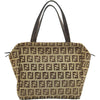 フェンディ FENDI ズッカ ミニバッグ ブラウン ナイロンジャガード レディース トートバッグ