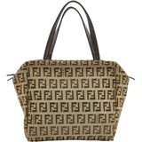 フェンディ FENDI ズッカ ミニバッグ ブラウン ナイロンジャガード レディース トートバッグ
